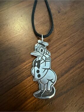 Donald Duck Fork Pendant Necklace